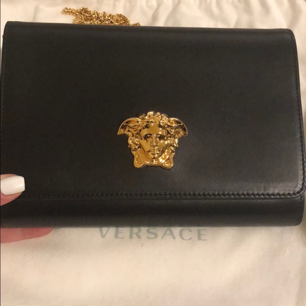 Versace Black and Gold Clutch